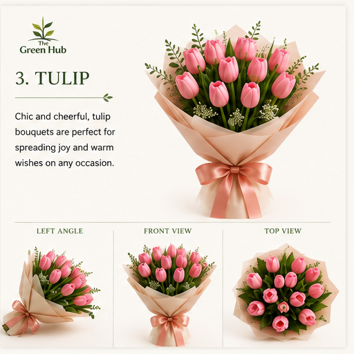 Pink Tulip Bouquet 🌷